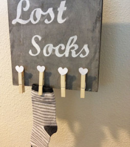 DIY: Bordje “Lost socks”