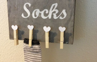 DIY: Bordje “Lost socks”