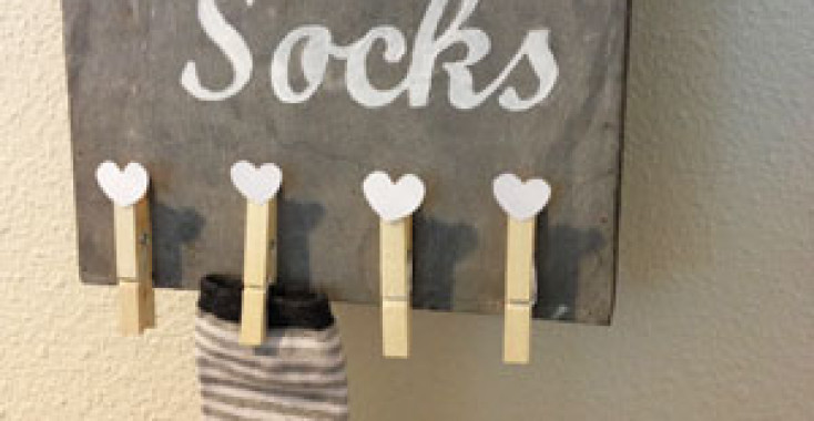 DIY: Bordje “Lost socks”