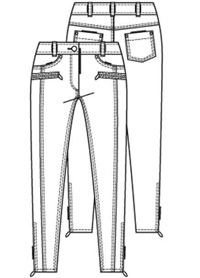 Patroon van Knipmode skinny jeans