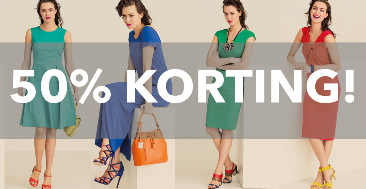 50% korting op jurken!