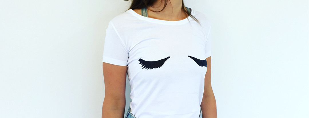 DIY: shirt pimpen met wimpers