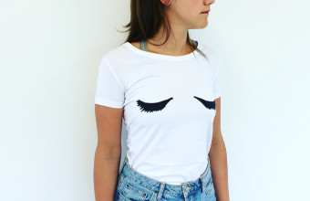 DIY: shirt pimpen met wimpers