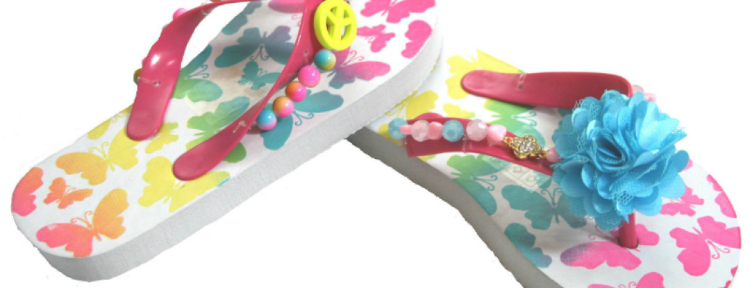 DIY Zomerse slippers pimpen