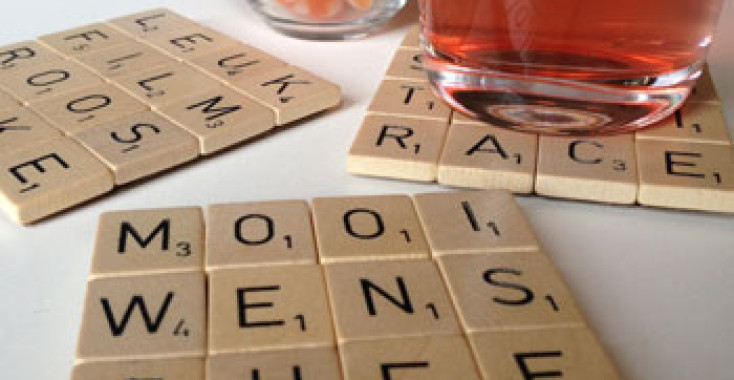 Knutsel Scrabble onderzetters