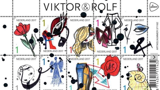 Modeontwerpers Viktor & Rolf krijgen hun eigen postzegels