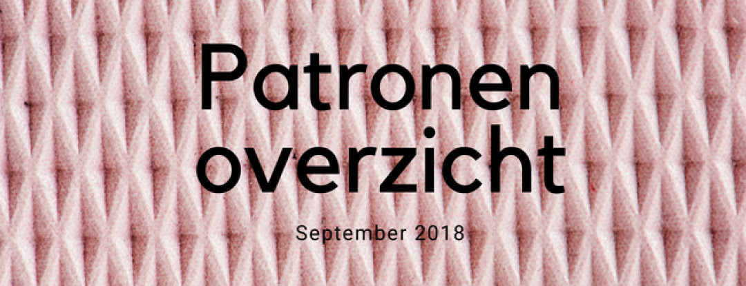 Patronenoverzicht | Knipmode september 2018