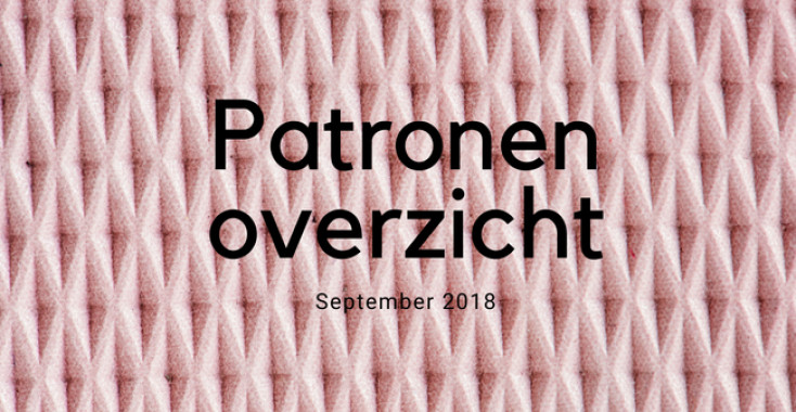 Patronenoverzicht | Knipmode september 2018