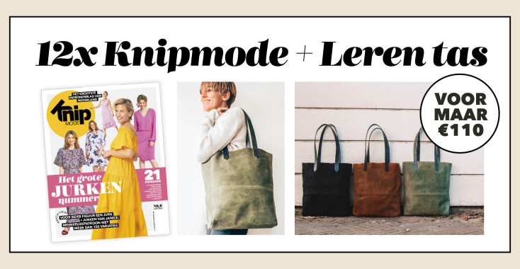 12 x Knipmode + Leren tas