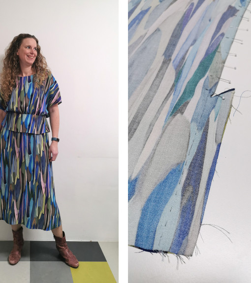 Zelf een set maken met Engelse naden en rimpeltechniek | Top + rok = jurk