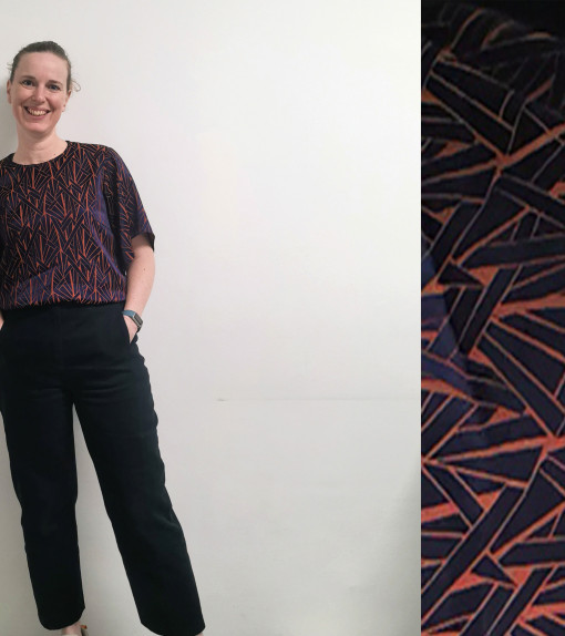 Suzan maakt haar jubileumset: top en broek met eigen twist