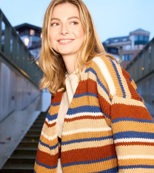 Multicolor oversized vest- Wolplein