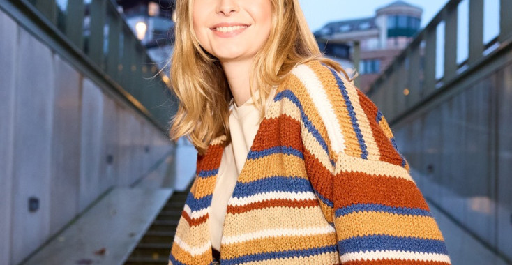 Multicolor oversized vest- Wolplein